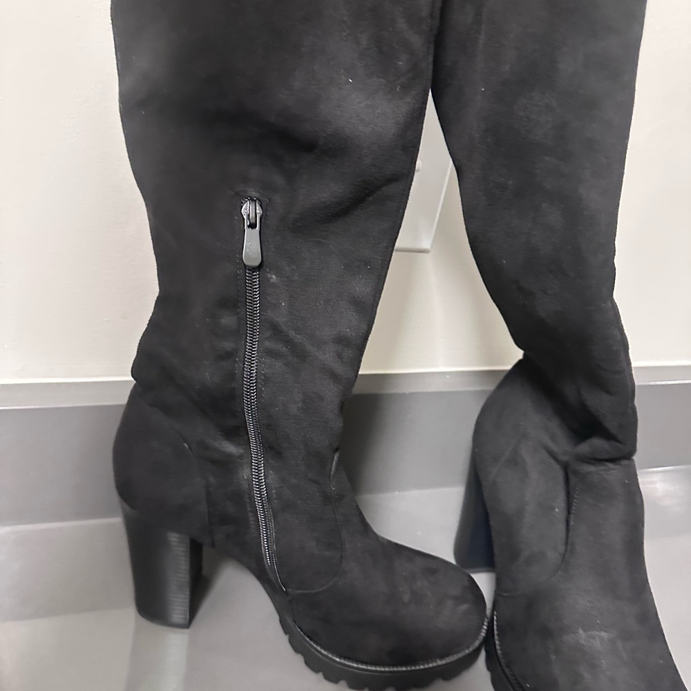 Black Suede Women's Boots